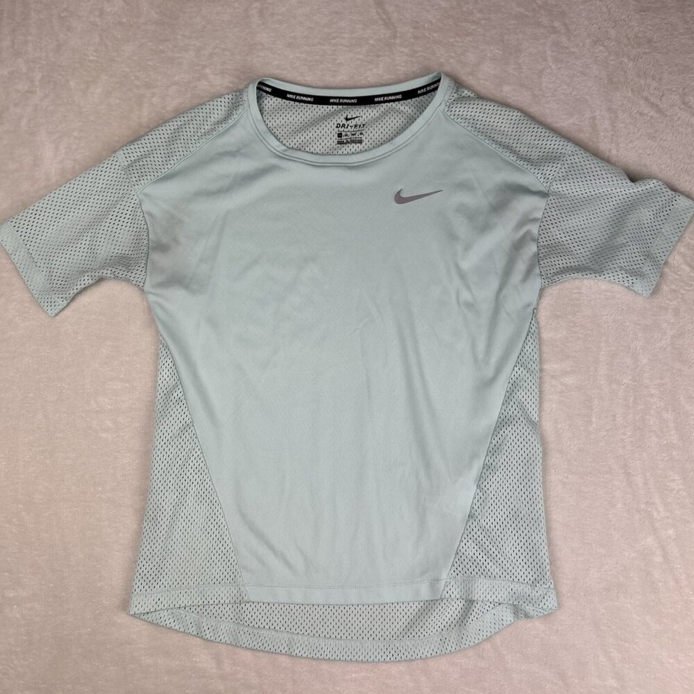 Nike dri-fit mesh mint green running tee shirt size xs Women’s Extra Small